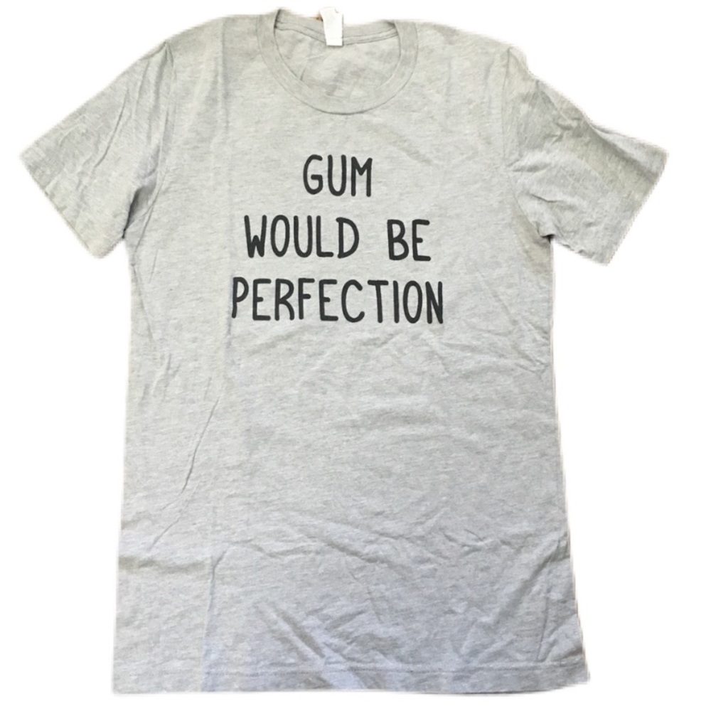 Womens T Shirt Sz Small Friends TV Show "Gum Would Be Perfection" Chandler Bing